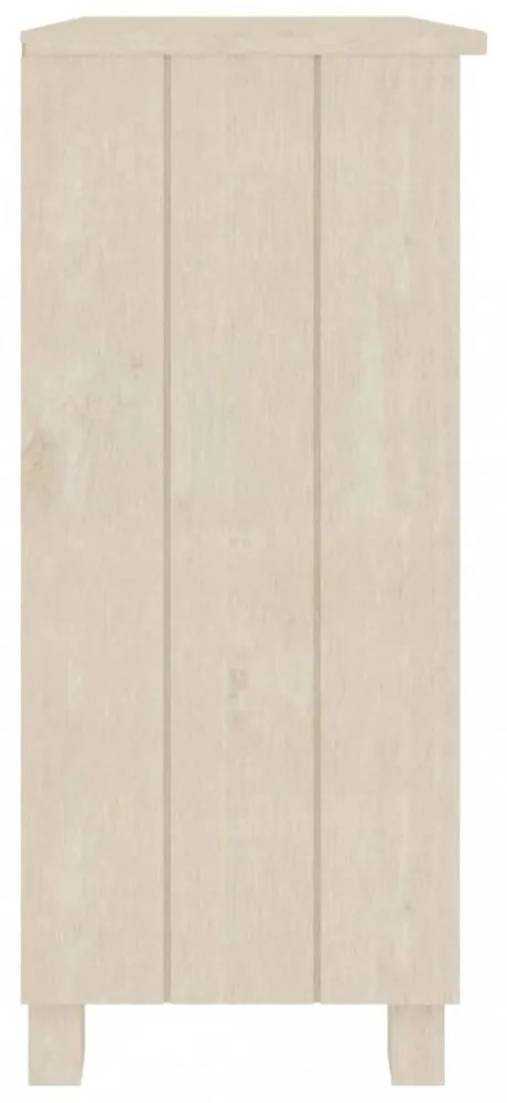 HAMAR mézbarna tömör fenyőfa tálalószekrény 85 x 35 x 80 cm
