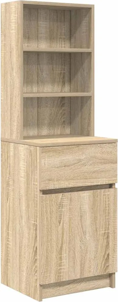 vidaXL sonoma tölgy színű szerelt fa éjjeliszekrény 39x35x125 cm