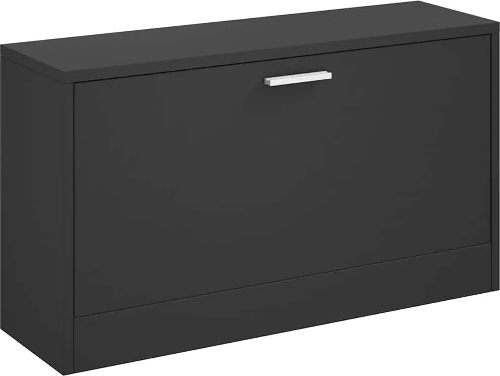 vidaXL fekete cipőpad 80 x 24 x 45 cm rétegelt fából