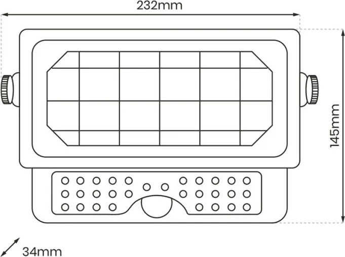 EKO LIGHT EKO9082 EPAD Kültéri Reflektor Fekete LED IP65