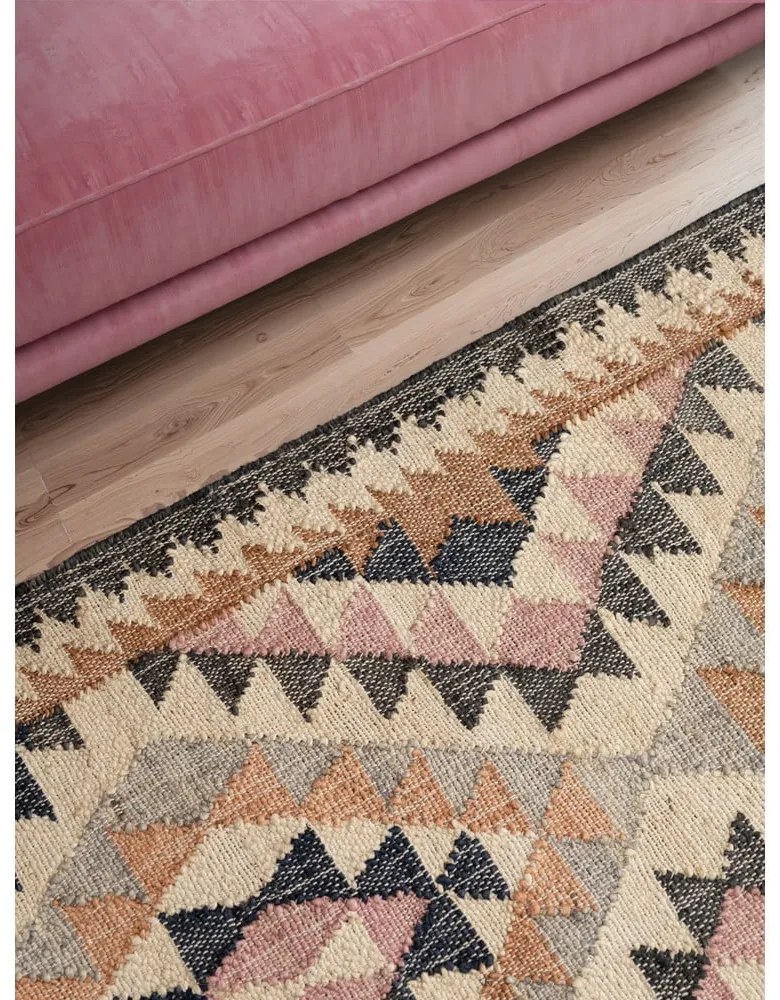 Szürke kézi szövésű juta futószőnyeg 80x200 cm Roya Parsa – Elle Decoration