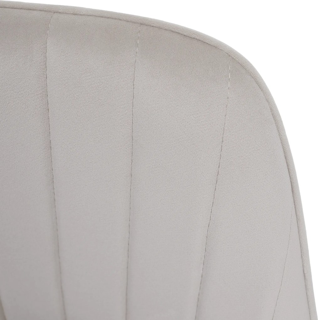 Design fotel, bézses szürke Velvet szövet, AURIL