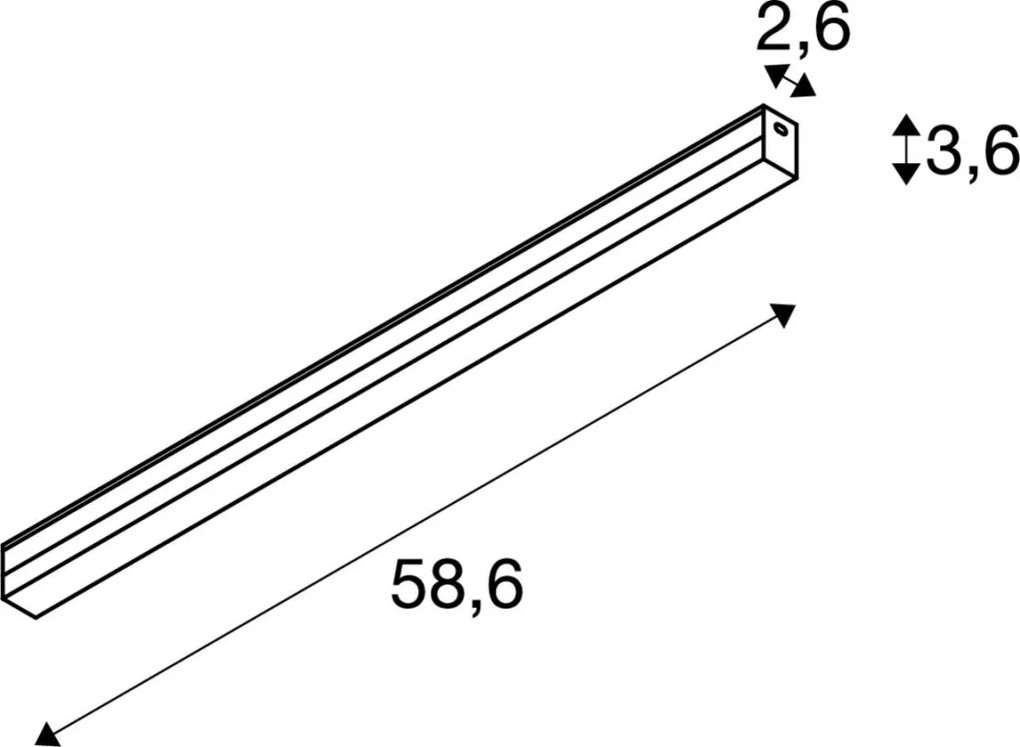 SLV BATTEN 1006123 Fali lámpa 1x9W/LED 3000/4000K 980LM IP20