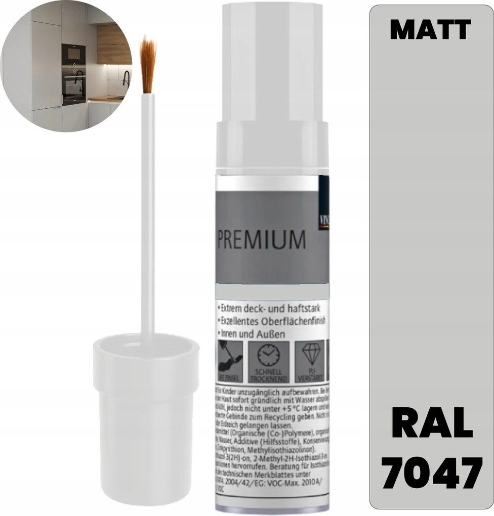 Szürke habarcs nappali konyha bútorhoz Ral 7047 matt