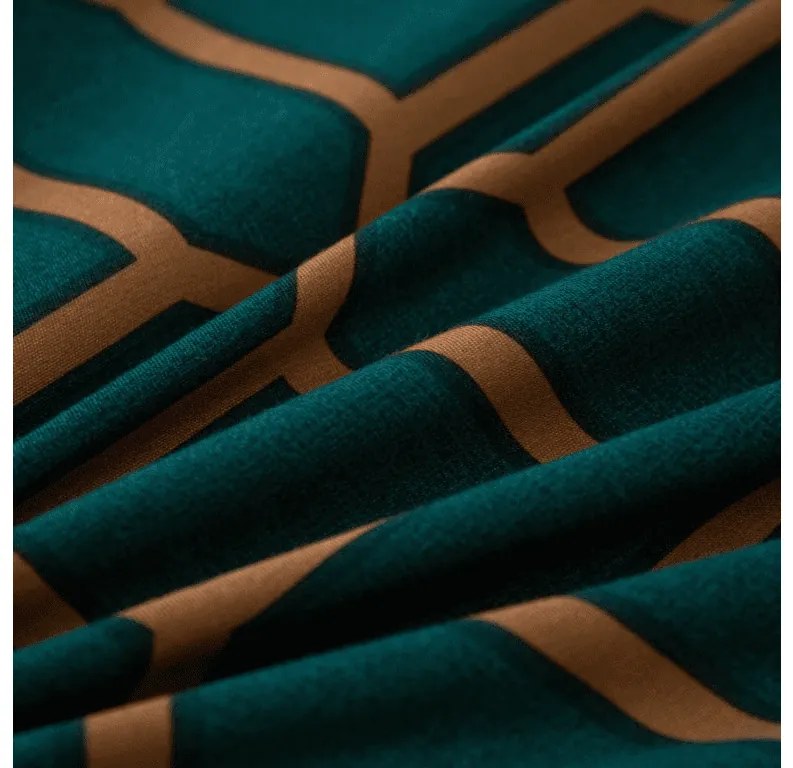 Mikroflanel ágyneműhuzat KERNAL zöld Ágyneműhuzat mérete: 70 x 80 cm | 140 x 200 cm