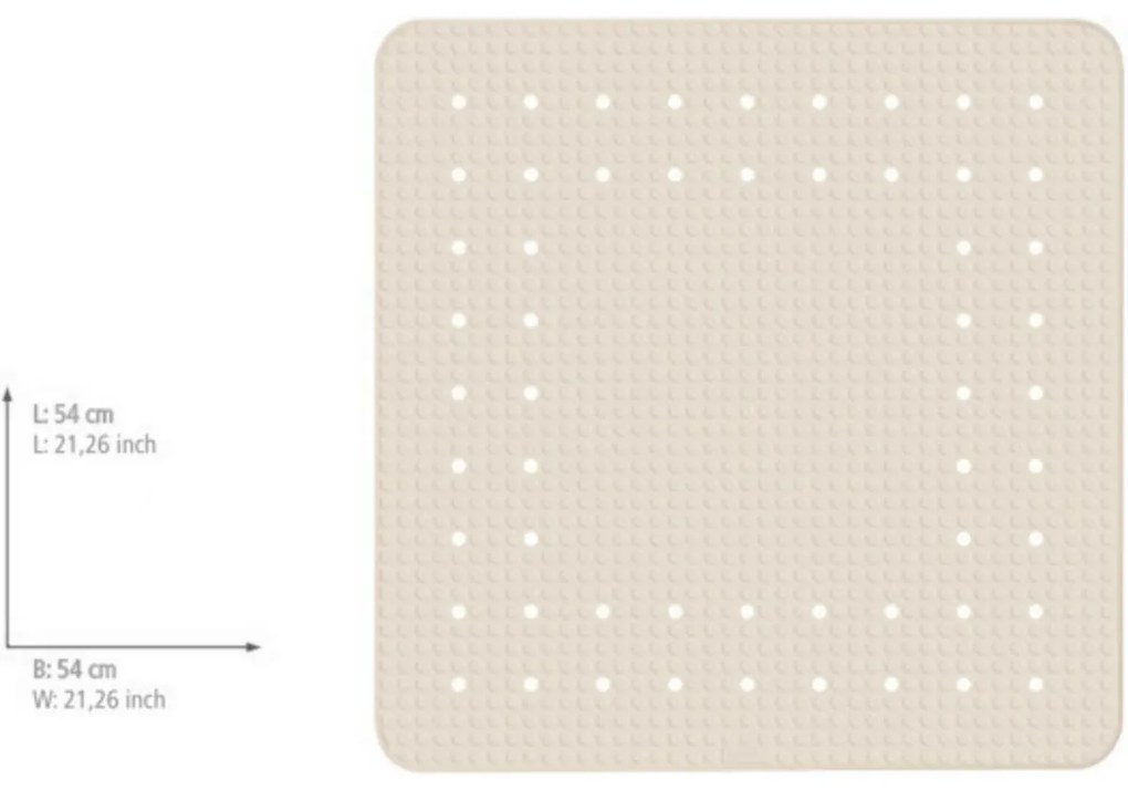 Wenko Mirasol zuhanytálca alátét 54 x 54 cm, bézs