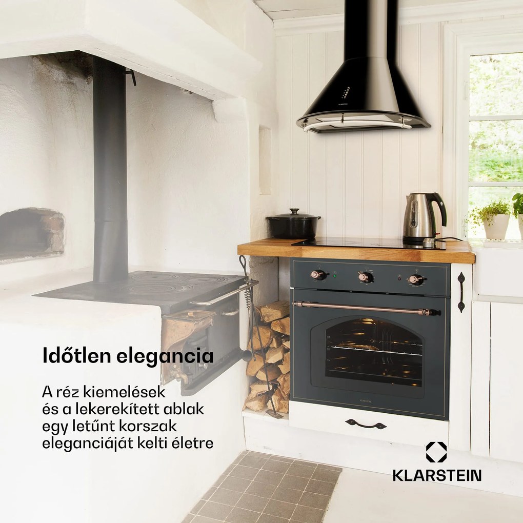 Klarstein Vilhelmine, beépített sütő, 55 l, A energiahatékonysági osztály, fekete
