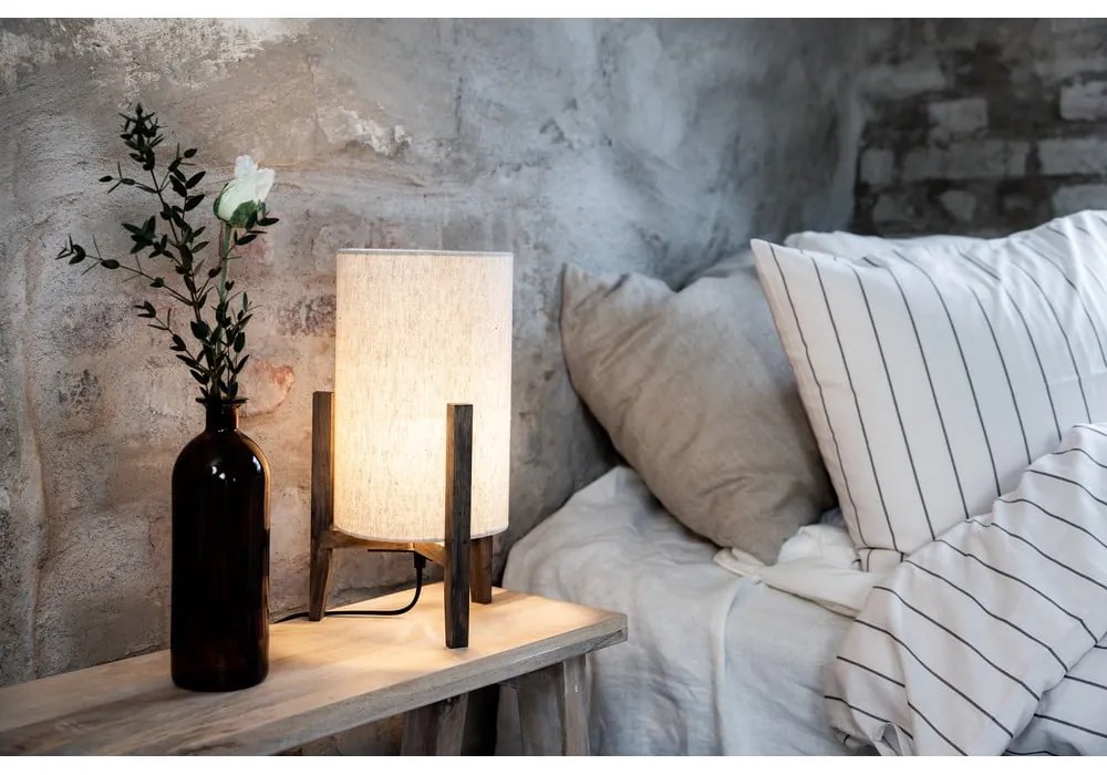 Bézs asztali lámpa textil búrával (magasság 39 cm) Eruca – Markslöjd