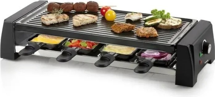 Domo DO9189G Elektromos grill Raclette 8 személyes 1200W – kő +grill főzőlap