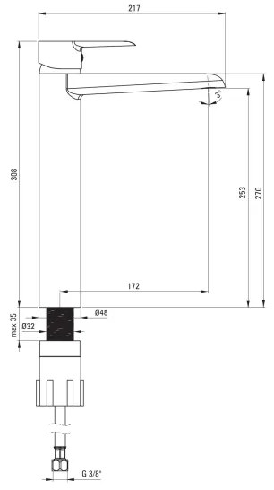 Deante BFC_020K - Mosdócsaptelep CORIO fényes króm