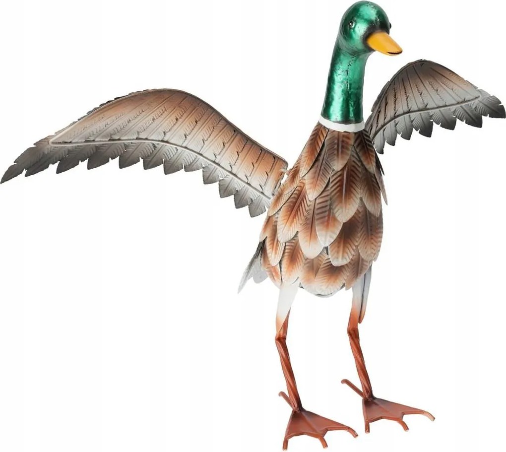 Kerti szobor Kacsa Fém kerti dekoráció 40 cm