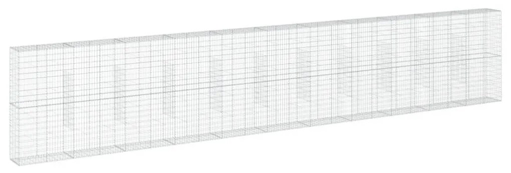 horganyzott vas gabion kosár fedéllel 1100 x 50 x 200 cm