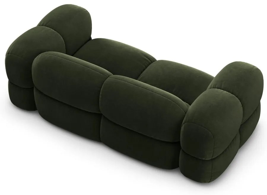 Zöld bársony kanapé 210 cm Loretto – Cosmopolitan Design