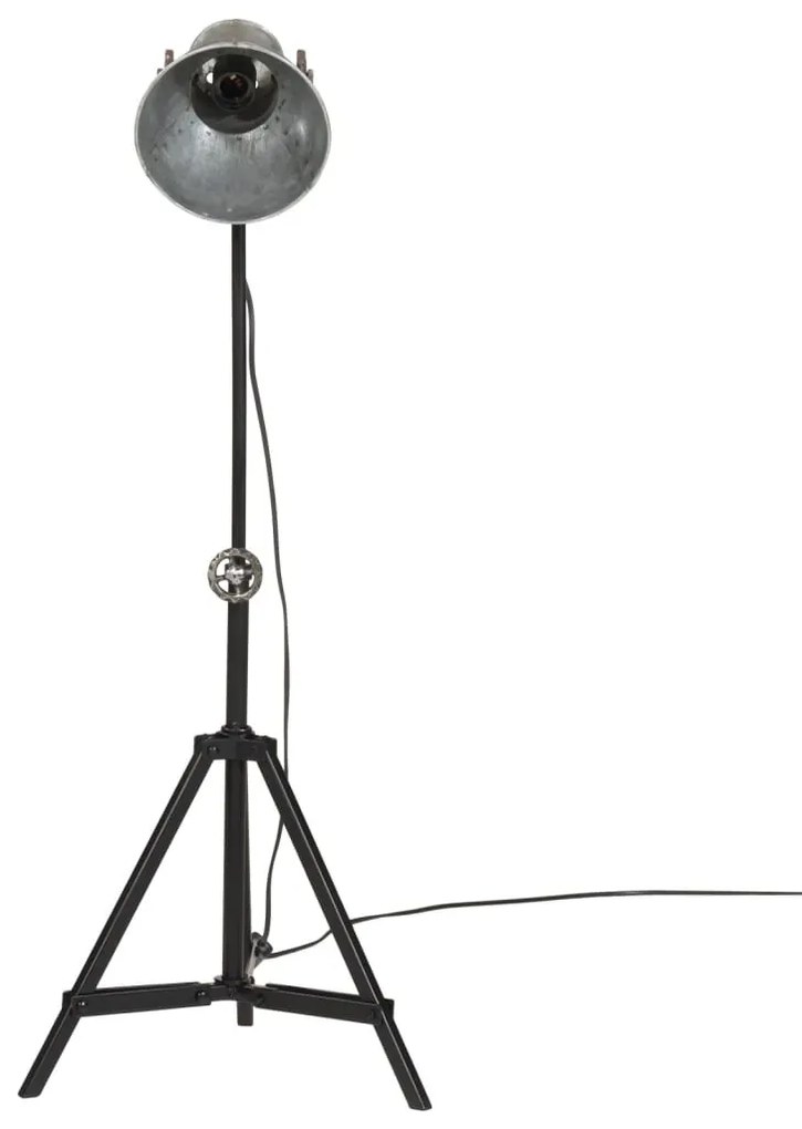 vintage ezüst állólámpa 25 W 35x35x65/95 cm E27