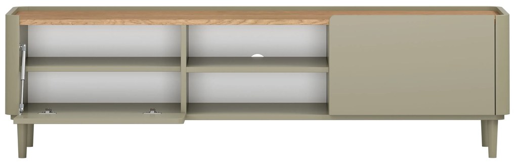 Elivo TV állvány 170 cm fém lábakon - eukaliptusz / baltic dune tölgy
