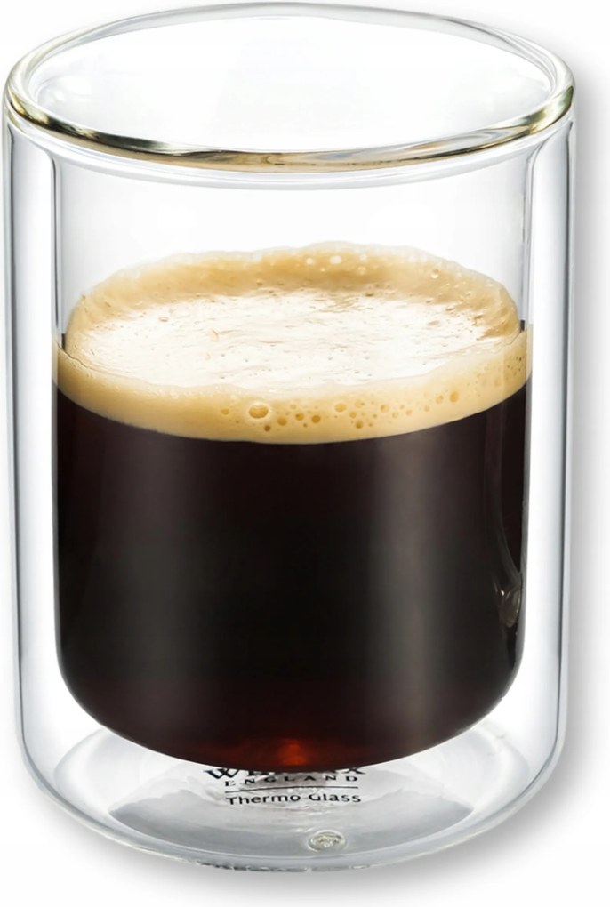 Duplafalú italos pohár hőálló üvegből 100 ml