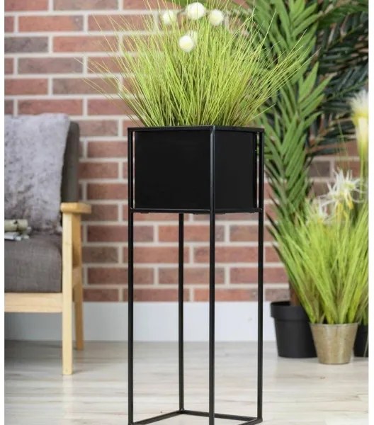 Virágállvány 70x24 cm fekete színben