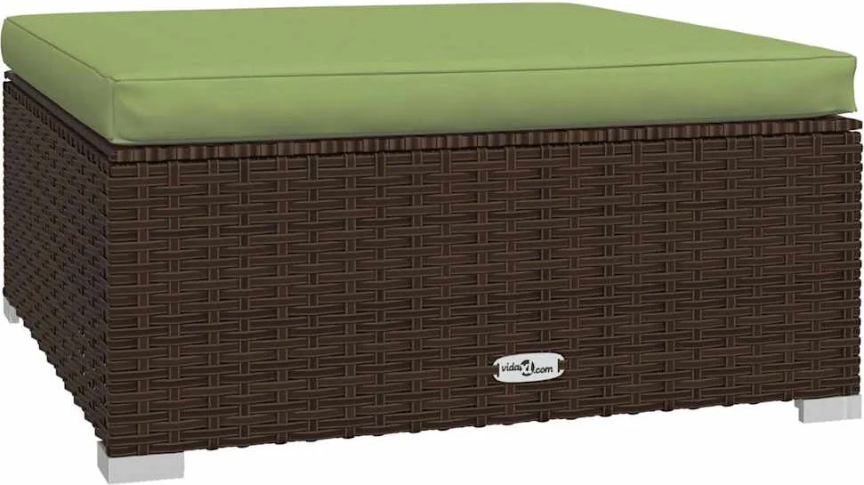 4 részes barna polyrattan kerti ülőgarnitúra párnákkal