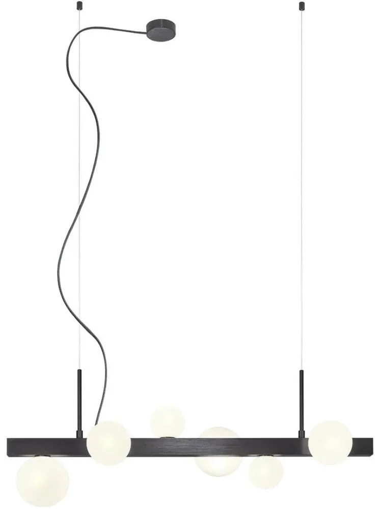 Redo 01-2375 - Csillár zsinóron GOJI 6xG9/28W/230V fekete