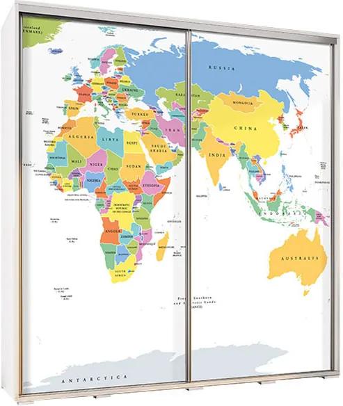 MR Ruhásszekrény a gyerekszobába 205 - világtérkép II
