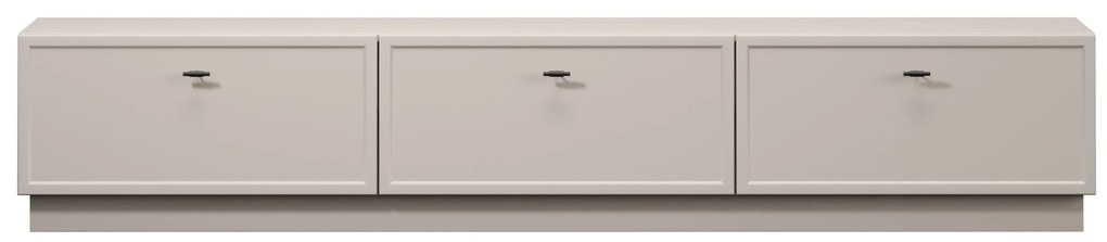 Lorini TV-szekrény 200 cm fiókokkal - kasmír / fekete T-bar fogantyúk