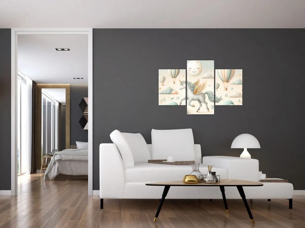 Kép - Boldog egyszarvú (90x60 cm)