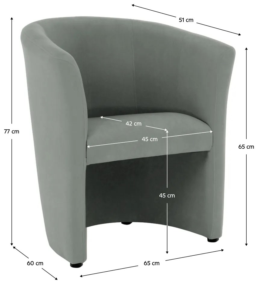 Klub fotel, zöld, CUBA