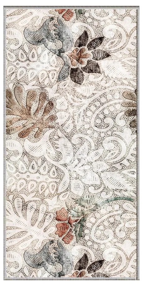 Bézs mosható futószőnyeg 58x140 cm Vintage Garden – Oyo Concept