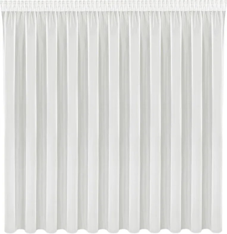 Egyszerű krémszínű függöny Violet sima fátyol rövid 500X170 Béka Alagút