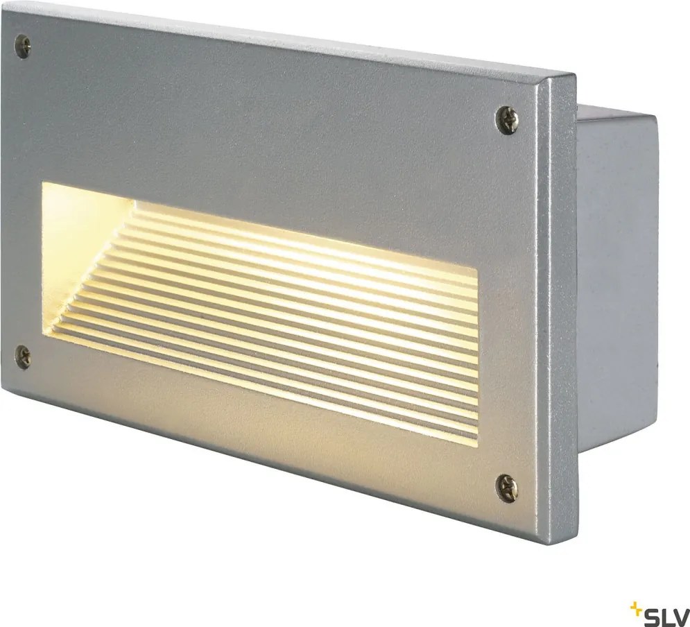 SLV 229062 BRICK Kültéri Falba Építhető Lámpa Átlátszó, Szürke E14 IP44