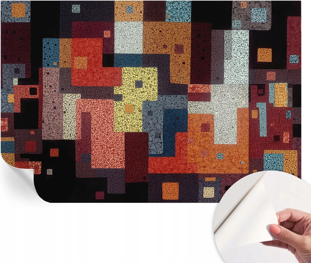 Fotótapéta Öntapadós Dekoratív tapéta Színes formák 104x70 cm