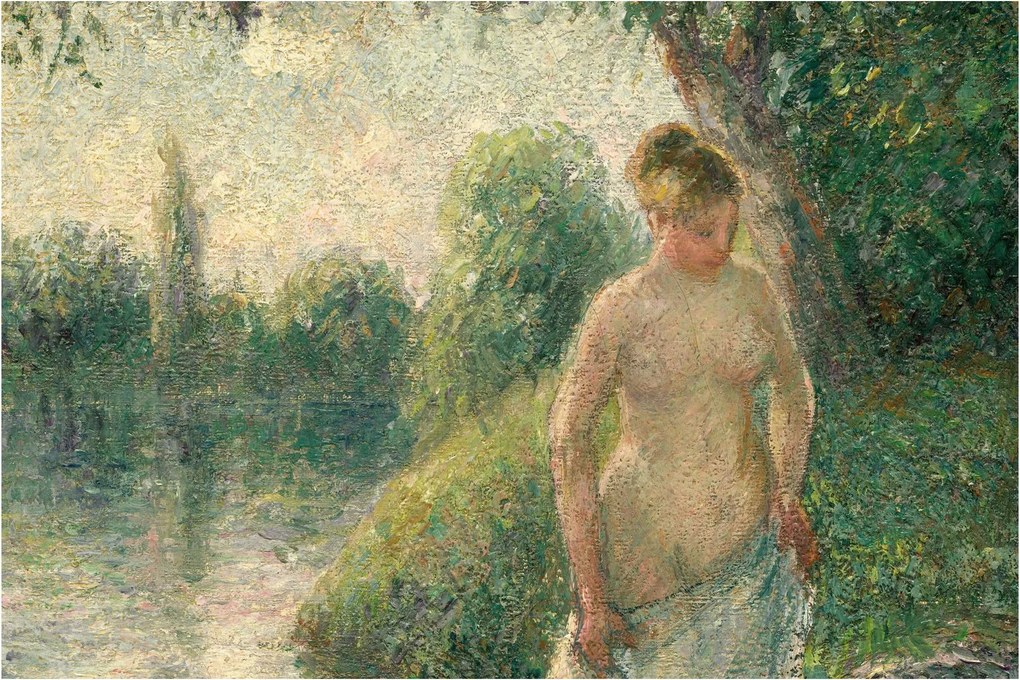 Kép - Camille Pissarro, The Bather, reprodukciók (90x60 cm)