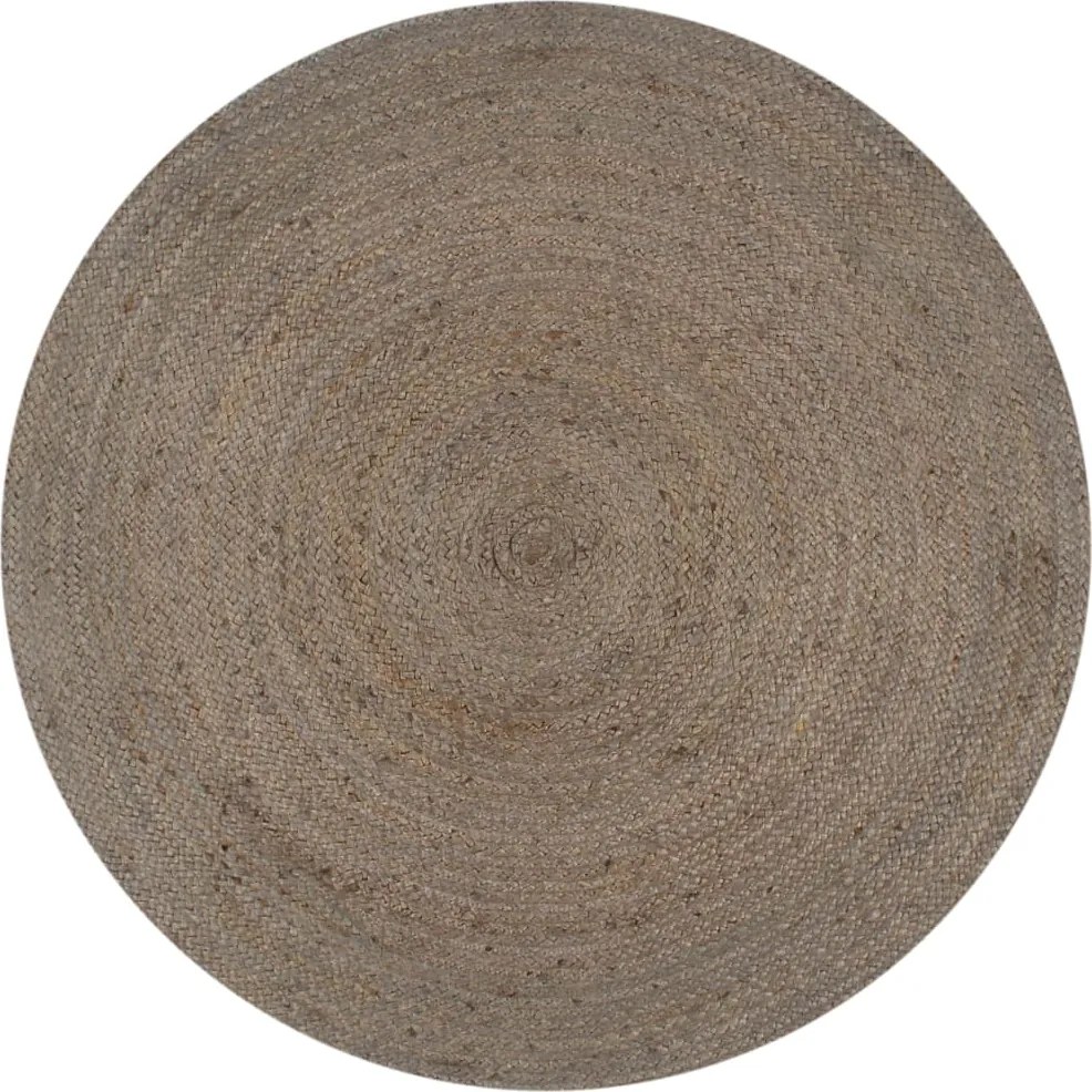 vidaXL szürke kézzel font kör alakú jutaszőnyeg 120 cm