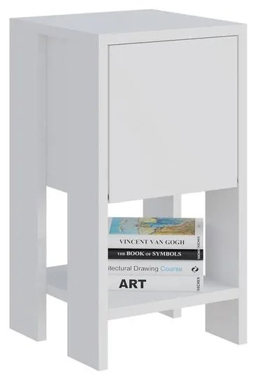 Éjjeliszekrény Ema - White, White
