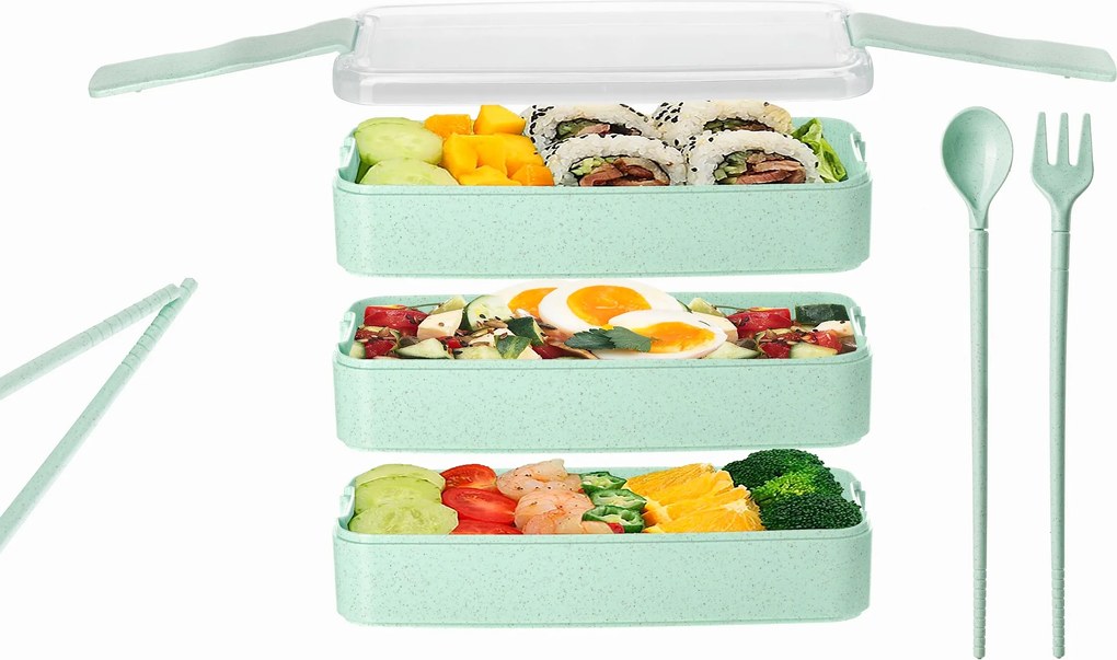 Uzsonnás doboz Ételtároló doboz Zöld 900ml