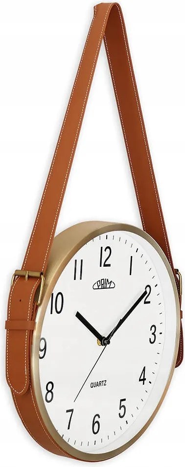 Jól Olvasható Kerek Falióra Prim Bőr Szíjjal E04P.4426.80 30 cm