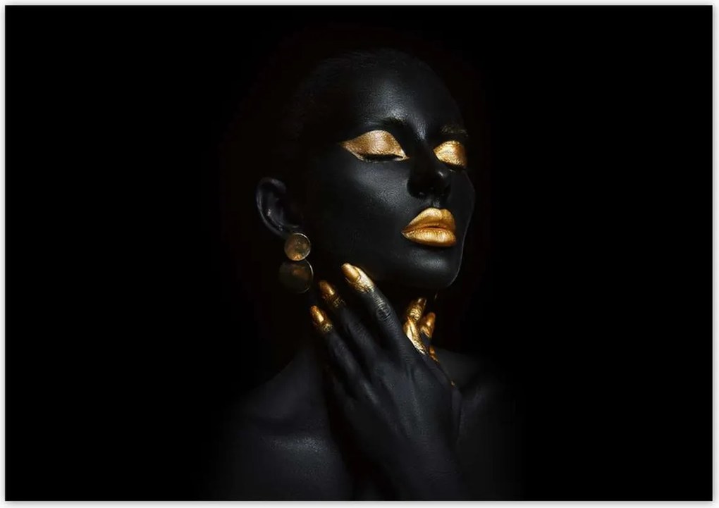 Fotótapéták 208x146 Aranyozott arc