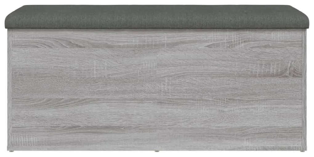 szürke sonoma színű szerelt fa tárolópad 102 x 42 x 45 cm