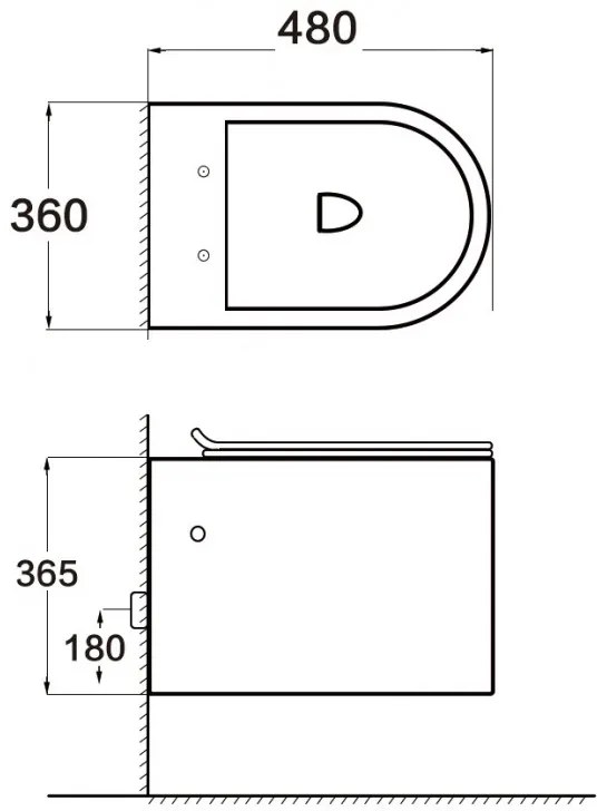 Mexen SOFIA Rimless függő WC csésze ülőkés lassan záródó, 49 x 37 cm, fehér, 30544000