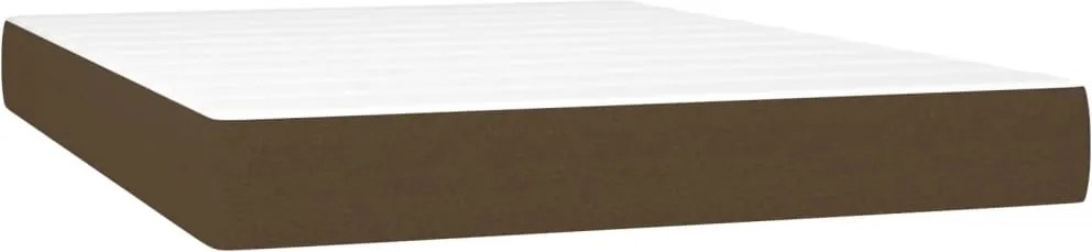 vidaXL sötétbarna szövet zsebrugós ágymatrac közepes keménységű 140x200x20 cm