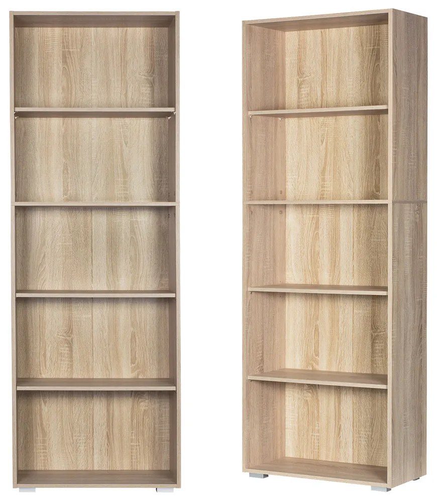 Casaria® Könyvespolc 190 cm - 5 rekesz