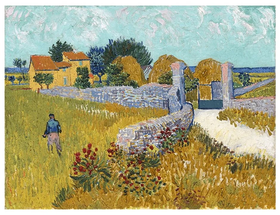 Vincent van Gogh - Farmhouse in Provence festményének másolata, 40 x 30 cm