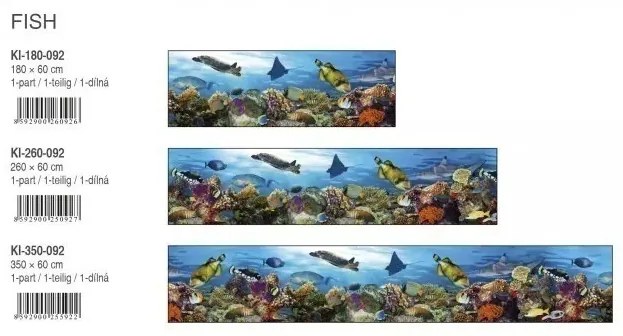 FISH öntapadós konyhai poszter, 260x60 cm