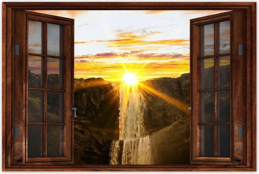 Poszterek 60x40 Naplemente Vízesés