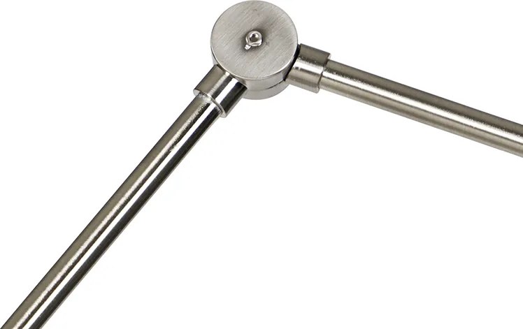 Állólámpa acél állítható fekete lámpabúrával 50cm - Editor