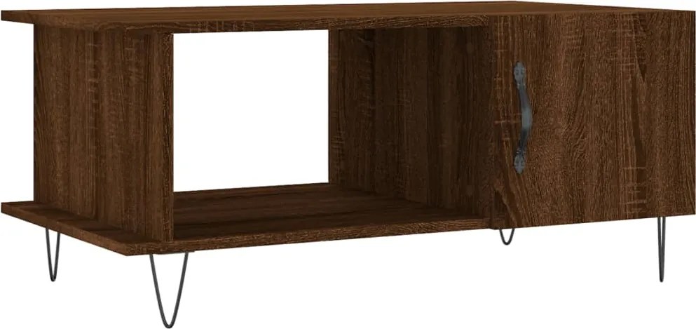 vidaXL barna tölgyszínű szerelt fa dohányzóasztal 90 x 50 x 40 cm