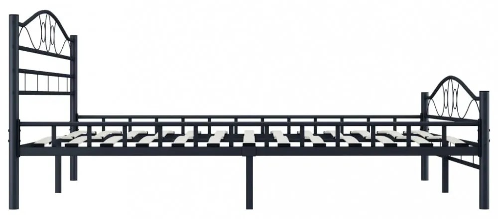 fekete acél ágykeret 180 x 200 cm