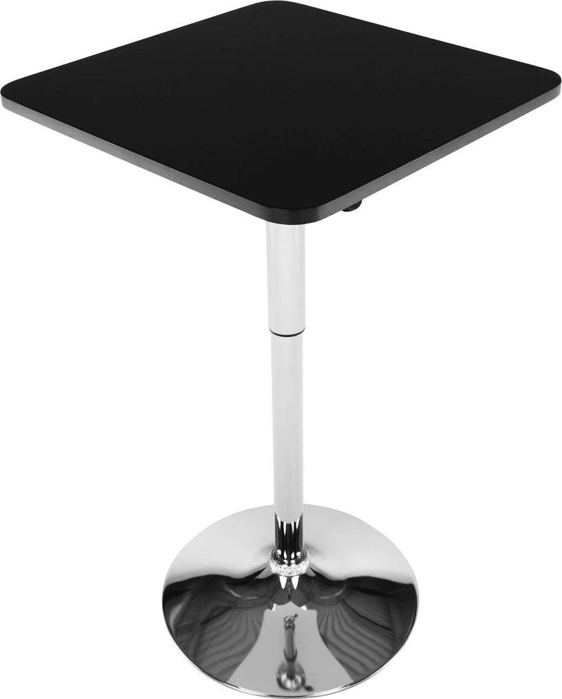 Magasság állítható bárasztal, fekete, 57x84-110 cm, FLORIAN