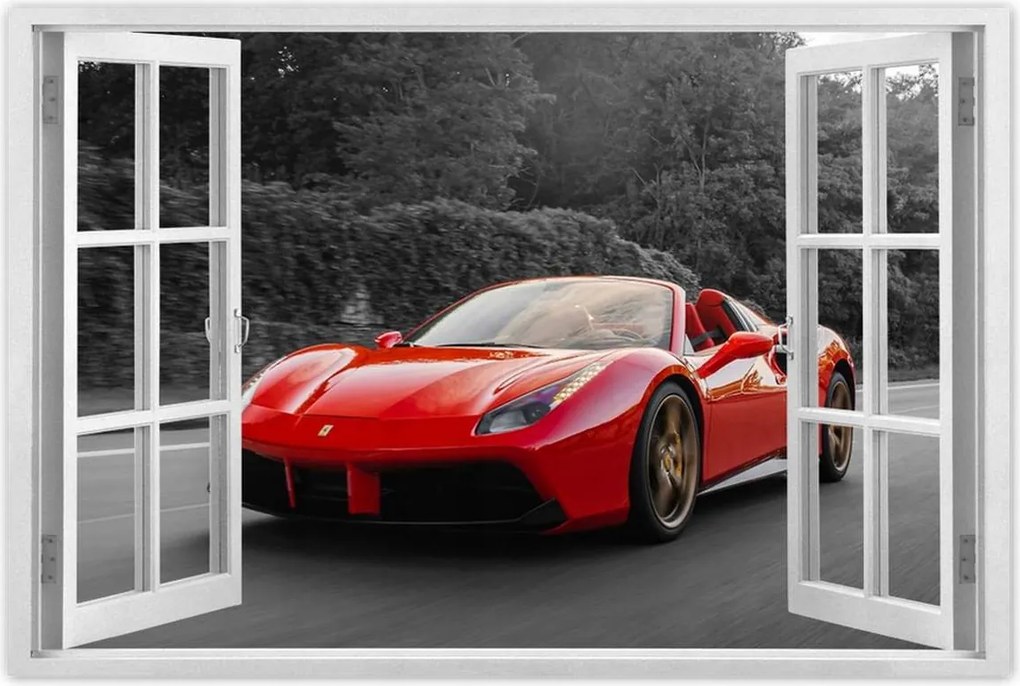 Poszterek 90x60 Piros Ferrari Fura