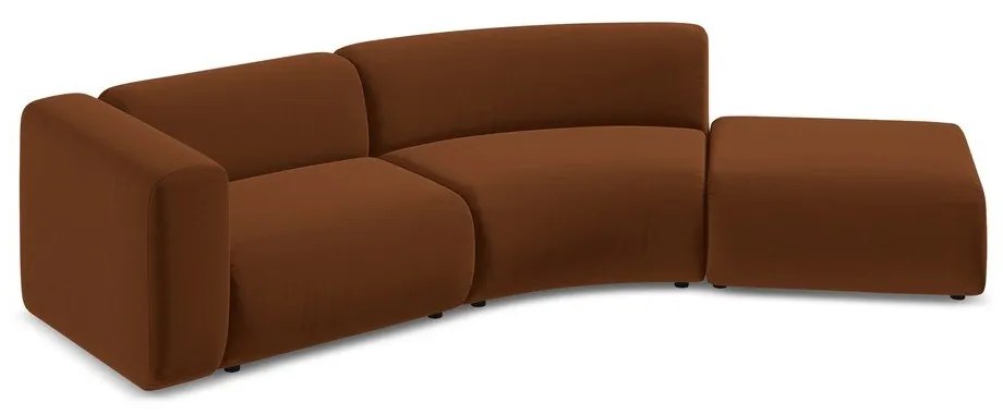 Narancssárga-barna bársony heverő (jobb oldali) Ekahi – Makamii